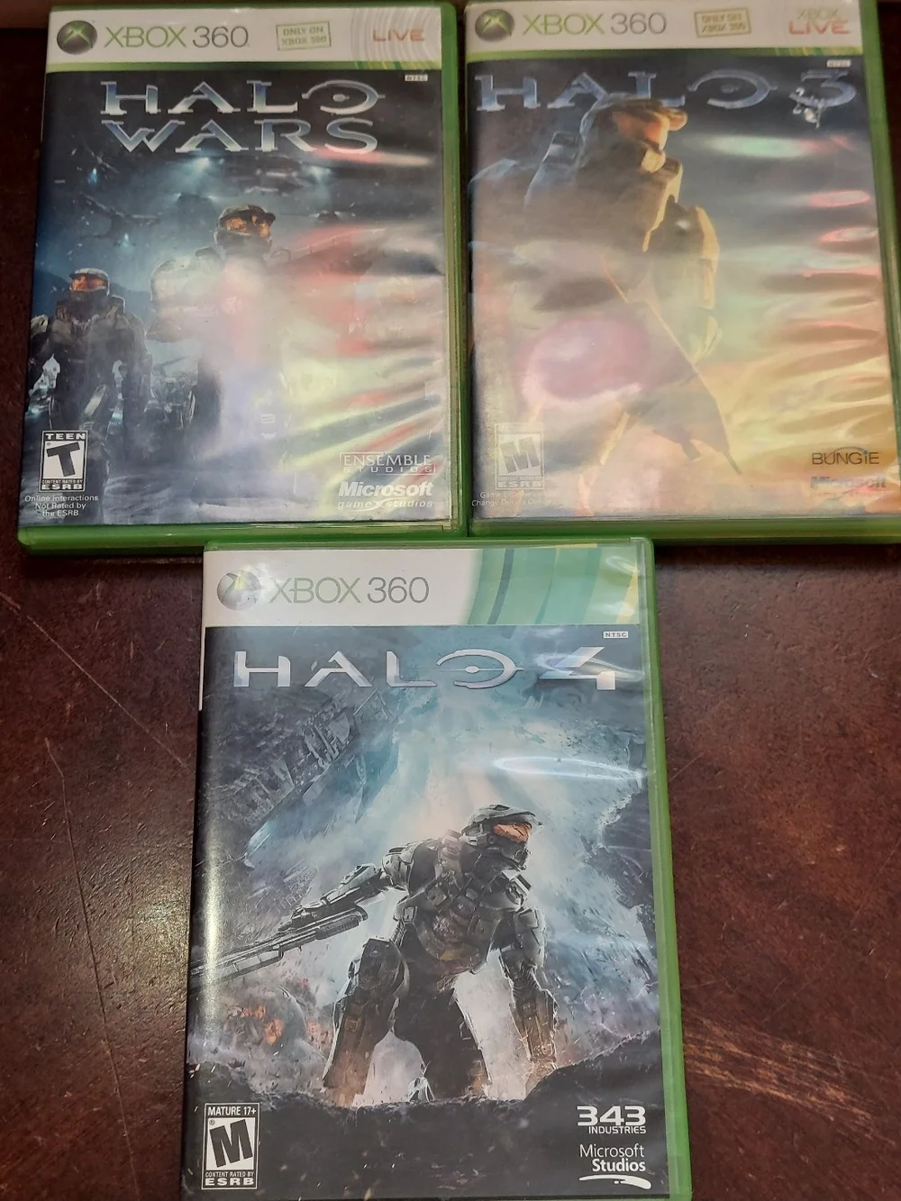Halo Xbox 360 Game Lot Halo 3 Halo Wars Halo 4  Bundle